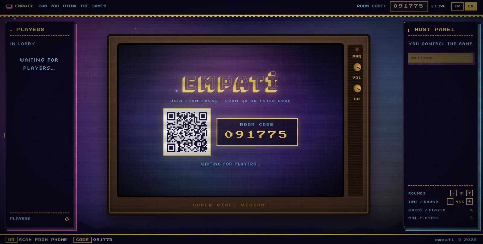 Empati Game Lobby